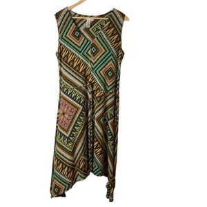 SOHO Apparel Ltd.  L boho geometric print dress